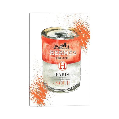 hermes soup can print|Hermes Soup Canvas Print by Mercedes Lopez Charro .